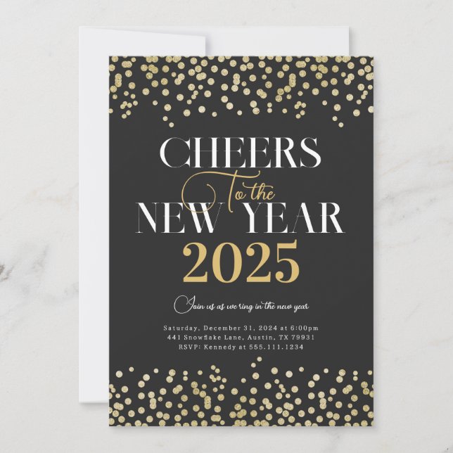 Party Einladung der Neujahrsfeiern (Vorderseite)