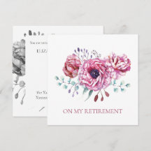 PARTY EINLADUNG DER RENTENRENTEN: VINTAGE ROSE