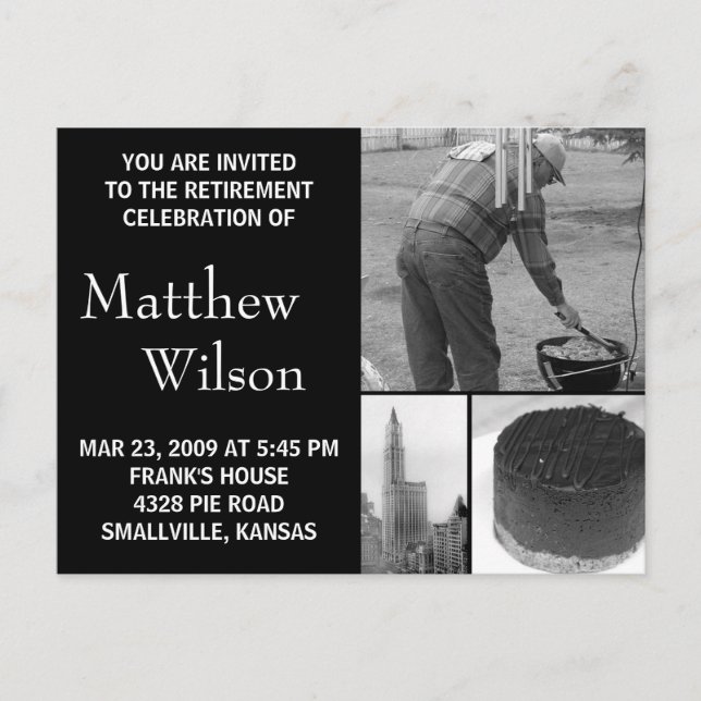 Party Einladung der Rentenzahlungen Anpassbares Fo (Vorderseite)