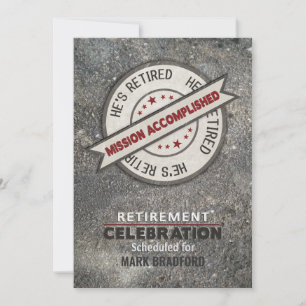 Party Einladung der Ruhestandsansprüche, Erledigun