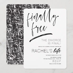 Party Einladung der Scheidung endlich frei
