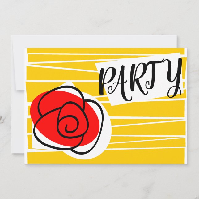 Party Einladung der spanischen Rose (Vorderseite)