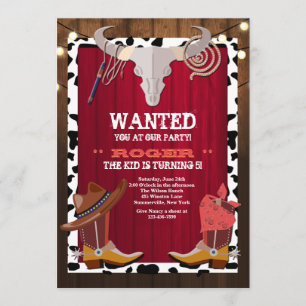 Party Einladung der Western