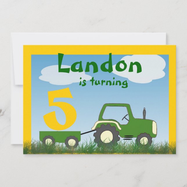 Party Einladung der Zugmaschine: Alter im Herz (Vorderseite)