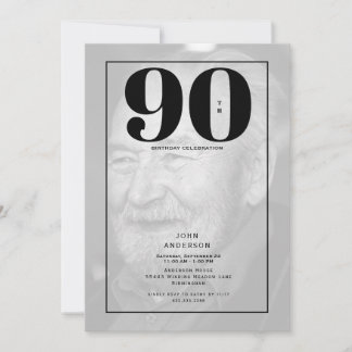 Party Einladung des 90. Geburtstags Foto