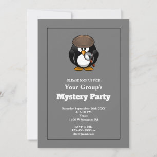 Party Einladung des einfachen Weißen Mysteriums