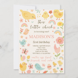 Party Einladung des ersten Geburtstags