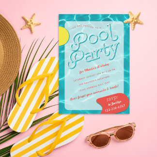 Party Einladung des Erwachsenen-Pools