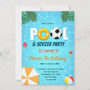 Party Einladung des Fußballpools