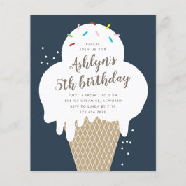 Party Einladung des Kindergeburtstags von Eis