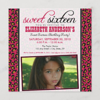 Party Einladung des Leopard-Druck-Bonbon-16