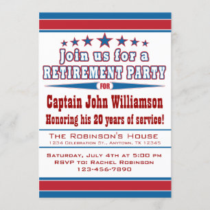 Party Einladung des Militärruhestands