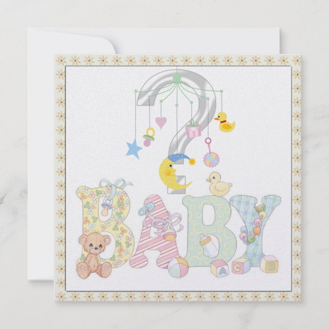 Party Einladung des mobilen Babygeschlechts (Vorderseite)