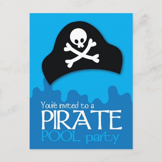 Party Einladung des Piratenpools (Vorderseite)