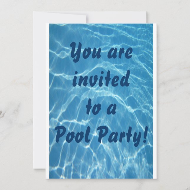 Party Einladung des Pools (Hintergrund der Wasserw (Vorderseite)