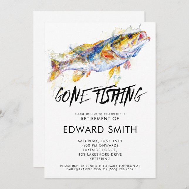 Party Einladung des Ruhestands (Vorne/Hinten)