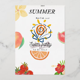 Party Einladung des Sommerbeckens.