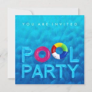 Party Einladung des Swimmingpools