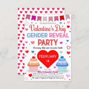 Party Einladung des Valentintagsgeschlechts