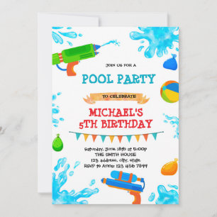 Party Einladung des Wasserbeckens