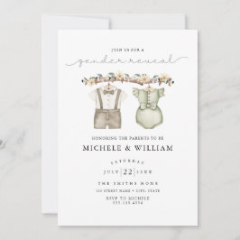Party Einladung des Watercolor Boho Gender