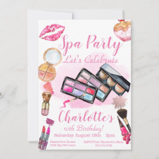 Party Einladung des Wellness-Centers, bearbeitbare