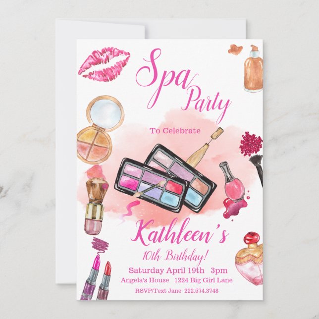 Party Einladung des Wellness-Centers, bestellbarer (Vorderseite)