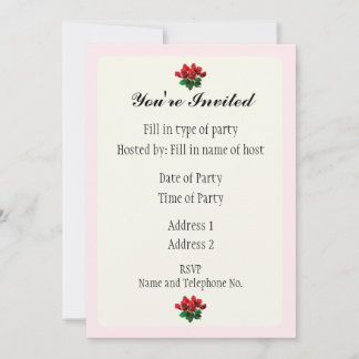 Party Einladung - Design der Rose