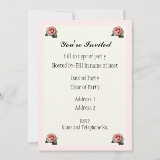 Party Einladung - Design der Rose