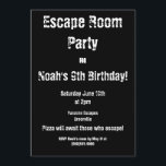 Party Einladung "Escape Room"<br><div class="desc">Für Ihr "Escape Room" Party!</div>