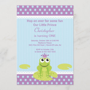 Party Einladung Frosch-Prinz-Birthday