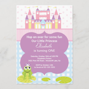 Party Einladung Frosch-Prinzessin-Birthday