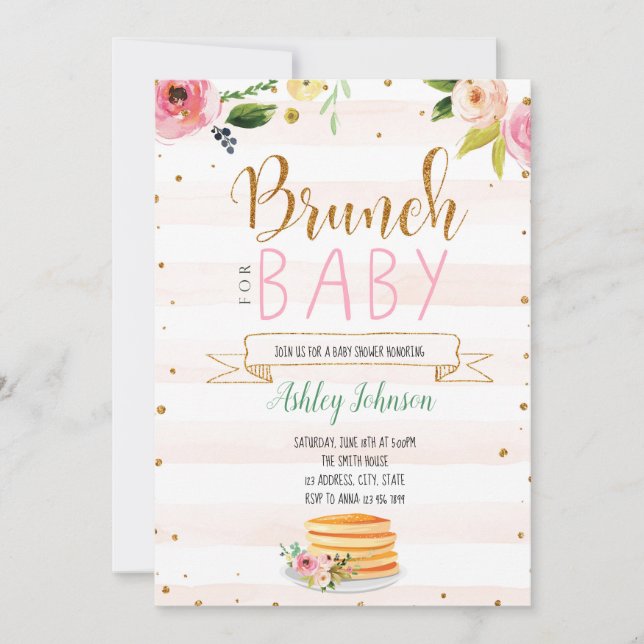 Party Einladung für Babybrunch (Vorderseite)