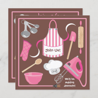 Party Einladung für Backen oder Kochen