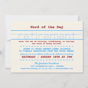 Party Einladung für das Rentenalter