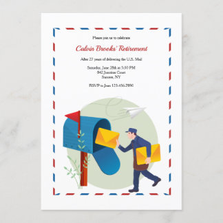 Party Einladung für das Ruhegehalt von Postbetreib