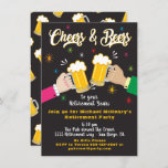 Party Einladung für das Ruhestand von Cheers und B<br><div class="desc">Phantastische Party Einladungen für die Beers Rentirement. Ein Mann und eine Frau jubeln mit großen Tasse Bier auf einem Kreideboden. Großes Retro-angesagtes Ambiente. Ideal für jeden Meilenstein Geburtstag,  30.,  40.,  50.,  60.,  70.,  80. oder mehr! Wechsel zu einer von McBooboos gezeichneten Alters-Illustration</div>