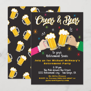 Party Einladung für das Ruhestand von Cheers und B