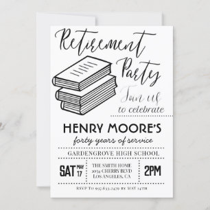 Party Einladung für das Ruhestand von Englischlehr