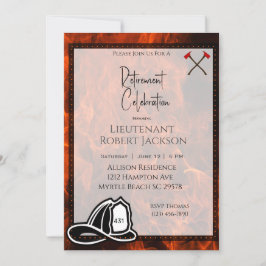 Party Einladung für das Ruhestand von Feuerwehrleu