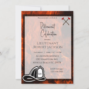 Party Einladung für das Ruhestand von Feuerwehrleu