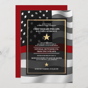 Party Einladung für das Ruhestand von Feuerwehrleu