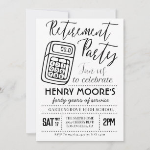 Party Einladung für die Altersversorgung von Lehrk