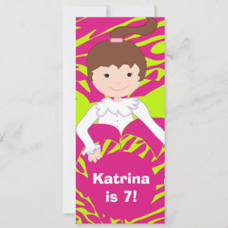 Party Einladung für kalkgrüne und rosafarbene Klem