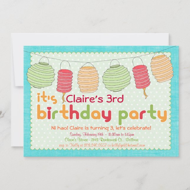 Party Einladung für Papierführungen (Vorderseite)