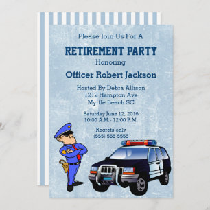 Party Einladung für Polizeibeamte