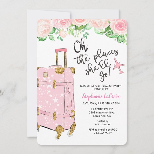 Party Einladung für Reisende (Vorderseite)