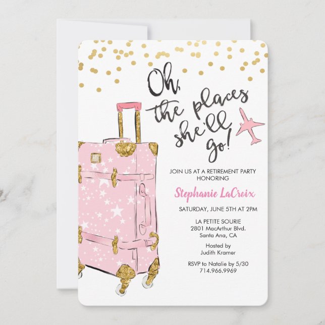 Party Einladung für Reisende (Vorderseite)