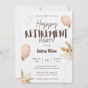 Party Einladung für Rentenzahlungen Happy Brown Be