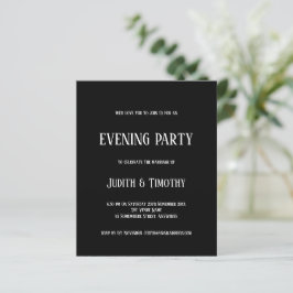 Party Einladung für Schwarzen Abend